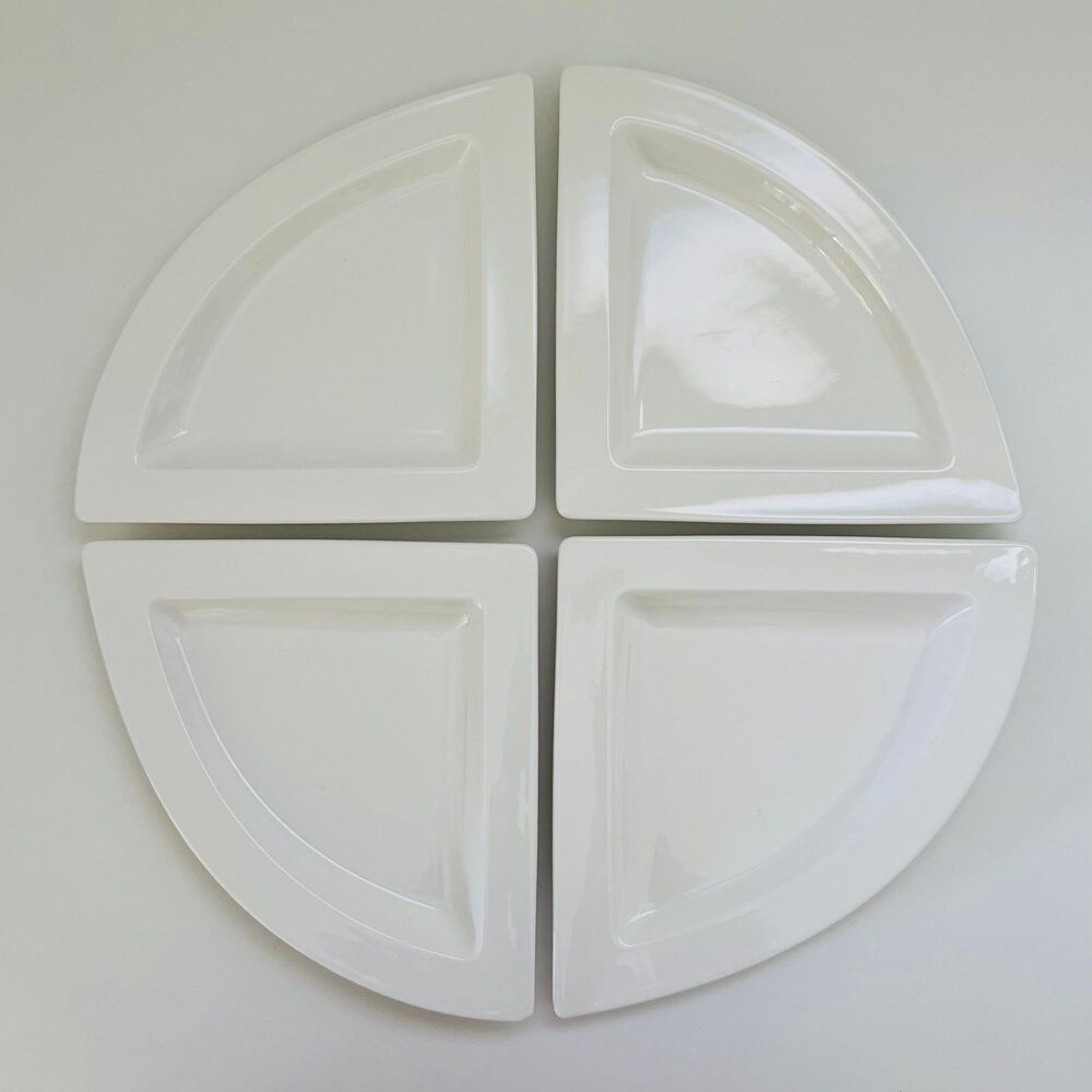 VILLEROY & BOCH New Wave Caffe Triangular Salad Appetizer Plates, Set of 4